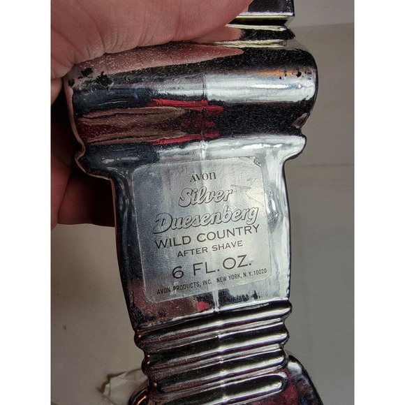 Vintage Avon Wild Country After Shave Studebaker Silver Duesenberg Decanter - Picture 2 of 6